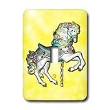 Carousel - Carousel Horse in Yellow - Light Switch Covers - single toggle switch