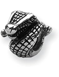 Crocodile Charm in Silver for 3mm Charm Bracelets