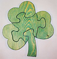 317BeLN1d4L Wooden Educational Jig Saw Puzzle   Shamrock