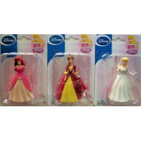 3 Disney Figurines Cinderella & Belle & Ariel (Sold As a Set)