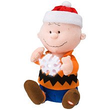Snoopy Friend Charlie Brown - Peanuts Mini Animated Plush Doll Figure, Holiday Christmas