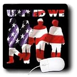 Janna Salak Designs Patriotic - United We Stand Flag People - Mouse Pads