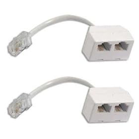 (Twin Pack) 2 x r�seau RJ45 Splitter-1 x RJ45 (m�le) � 2 x RJ45 (femelle) Connexions - RNIS - Interent - Ethernet - LAN - Twin Pack, car vous avez besoin de deux de ces parts � un port Ethernet