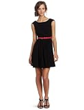 XOXO Juniors Belted Swing Dress, Black, 7/8