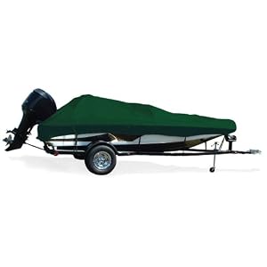 Taylor Made Products Trailerite Semi-Custom Boat Cover for Angled Transom Bass Fishing Boats with Outboard Motors by
