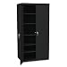 HON SC2472P 36 by 24 by 72-Inch 5 Adjustable Shelves Assembled High Storage Cabinet, Black