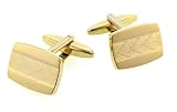 Gold plated cufflinks with chevron accent