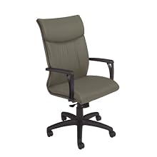 National Office Furniture Respect High Back Executive Office Chair, Grey Faux Leather