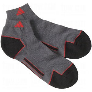 adidas Men's Climacool II 2-Pack Low Cut Sock, Graphite/Black/University Red