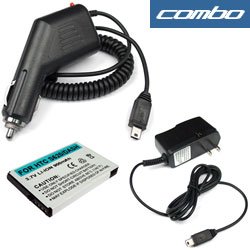 Bargaincell- 3-Piece Value Combo Pack Of HTC T-Mobile Dash PDA Smartphone Includes: Vehicle Cigarette Lighter Power Charger with IC Chip + Home Wall Travel Plug in Ac Charger + Standard Lithium-Ion Replacement Battery