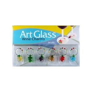 Click here to buy Art Glass Wine Charms Assorted Grape Theme by Art Glass Wine Charms.