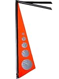 Blaze Orange - bicycle safety flag - Large