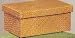 Rectangle Decorative Woven Storage Boxes- Medium / Gold