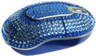 Rhinestone Crystal Elegant Wirless Mouse - Blue