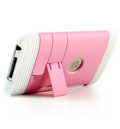 2-tone Rubberize Textured Hard Shell for the Apple Touch 3 and Apple Touch 2 Ipod Touch 64GB Ipod Touch 8 Gb 16gb 32gb + Screen Protector + Cloth + Earbud Headphones (BabyPink*)