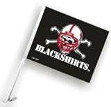 Nebraska Huskers Black Shirts Car Flag