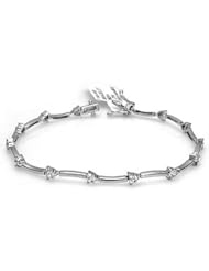 14k White Gold 0.78cttw Diamond Arrow Design Bracelet