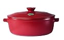 Emile Henry Flame Top 6-1/3-Quart Oval Oven, Red