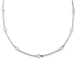 Sterling Silver 6.0 CTW Round CZ-By-The-Yard 30" Necklace
