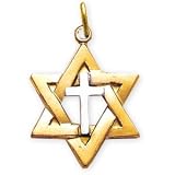 14K Gold Filled and Sterling Silver Two Tone Interfaith Pendant with 24-inch Chain