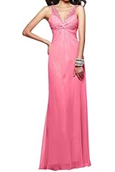 Sexy Chiffon Open-Back Lace Empire   Waistline Prom Dress 