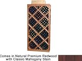 Wine Cellar Innovations Designer Series Collection Natural Premium Redwood with Classic Mahogany Stain Diamond Bin with Face Trim 72x34x12-in.