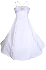 Girls Ankle Length Flower-Girl Dress/Pageant Dress/Wedding Dress 