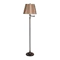 Faux Marble Accent Swing-Arm Floor Lamp