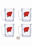 Wisconsin Badgers Tervis Tumblers 17 oz Mugs - set of 4