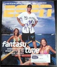 Miguel Cabrera autographed ESPN The Magazine (Florida Marlins)