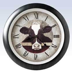 Farmhouse Cow Clock - 13"