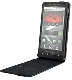 Motorola Droid X/X2 MB810 MB870 Black Leather Folio Case Holder Cover Droid ....