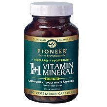 Pioneer 1+ Vitamin/Mineral 120 Vcaps