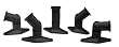 Vantage Point SATS05B Satellite Speaker Mounts for Home Theater Systems, 5 Pack (Black)