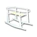 Rocking Wooden Moses Basket Stand- Antique White