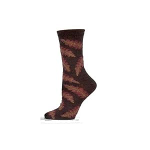 Buy Biella Women Anelle Extra Fine Merino Wool Leaf Crew Sock by Biella