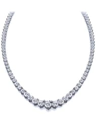 10.00 ct. TW Graduated Round Cut Diamond Tennis Necklace
