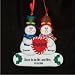 Snow Couple Engaged Christmas Ornament
