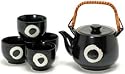 Japanese Five Piece Black Zen Tea Set