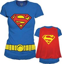 Juniors DC Comics Supergirl Costume and Cape T-shirt
