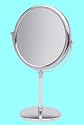 Chrome Vanity Makeup Mirror Large 9 " Mirror with Strong 5x
