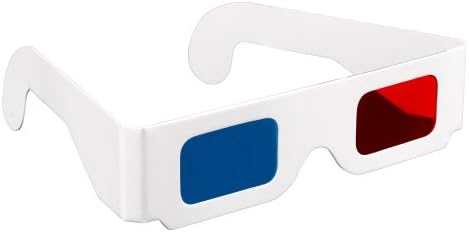 100 Pcs Red-Cyan Anaglyph 3D DimensionaL 3-D Glasses Package