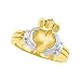14K Two-Tone Gold Ladies' Claddagh Ring