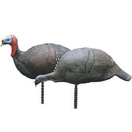 Dual Trouble Breeding Pair - Collapsible Rubber Turkey Decoys by 