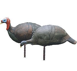 Dual Trouble Breeding Pair - Collapsible Rubber Turkey Decoys by Camo Ridge