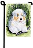 Australian Shepherd Pup - Garden Flag By Suzanne Staines