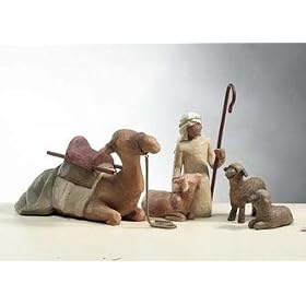 Willow Tree Shepherd and Stable Animals