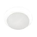 Casual White 2-Bulb Flush Mount - Marble Shade