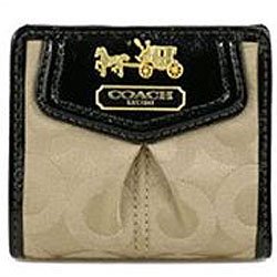 Coach Madison Op Art Signature Wallet Bag 43255 Khaki