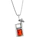 Sterling Silver TROPICAL DRINK Cubic Zirconia Necklace